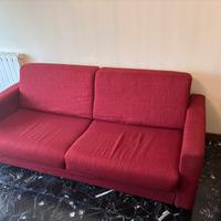 Divano letto rosso