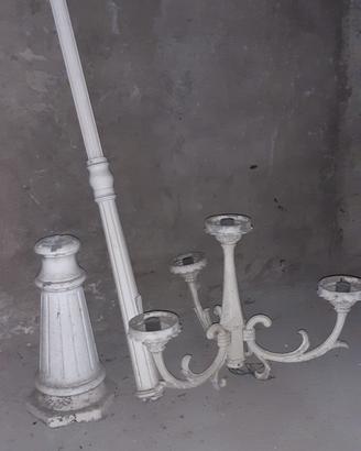  lampione in ghisa a 4 bracci per esterni 