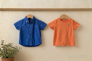 Set 2 Ralph Lauren 12 mesi – camicia + t-shirt