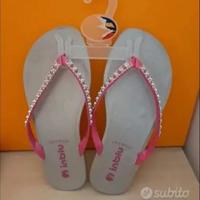 ciabattine infradito bambina Inblu rosa/strass 33 