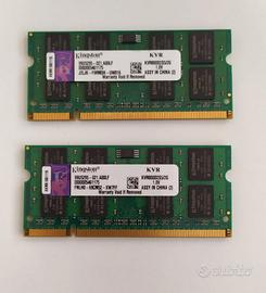 Memoria RAM SODIMM Kingston 2xKVR800D2S52G
