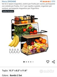 Porta spezie e frutta set 2 pezzi Omishine