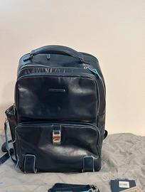 Zaino Piquadro in pelle blu