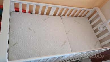 materasso neonato due pezzi  + accessori