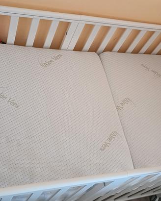 materasso neonato due pezzi  + accessori