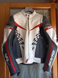 Giacca in pelle moto Spyke+paraschiena 