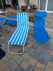 sdraio da spiaggia come nuove