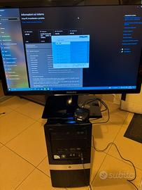 Pc desktop hp 3130 pronto all uso piu monitor