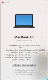 MacBook Air 13” 2019 – Intel i5 – 8 GB RAM – Ottim