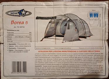 Tenda da campeggio Nuova 5 posti