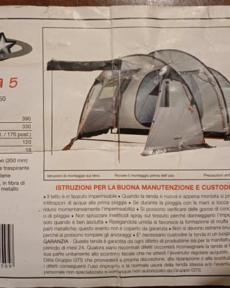 Tenda da campeggio Nuova 5 posti