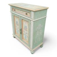 Credenza provenzale dipinta a mano con fiori