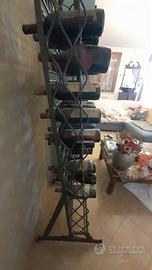 cantinetta porta vino in ferro vintage