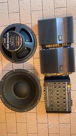 Kit car audio vintage Car Plus con 2 amplificatori