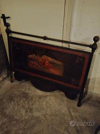 letto antico in ferro dipinto