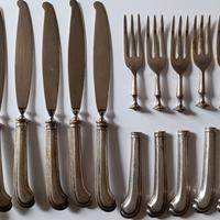 Posate in argento 800 cambio con monete d'argento