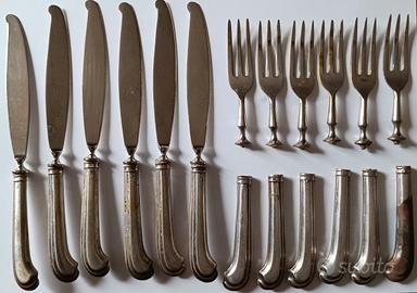 Posate in argento 800 cambio con monete d'argento