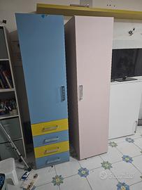 coppia armadi da cameretta