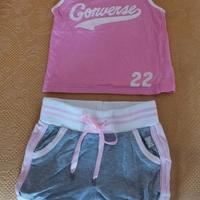 Canotta Converse e pantaloncini Everlast