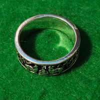 Anello celtico Lupi in acciaio inox  21,5mm