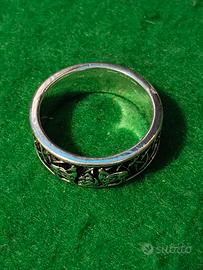 Anello celtico Lupi in acciaio inox  21,5mm