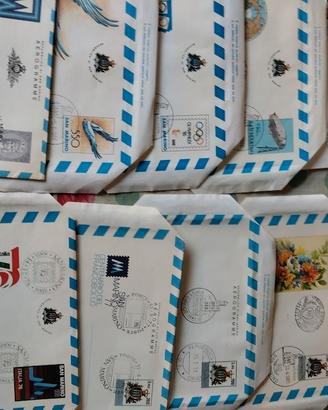 Aerogrammi e cartoline FDC San Marino
