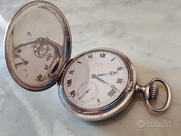 Orologio da tasca vintage Longines in argento,