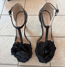 Guardiani Scarpe Donna Nere con Fiore