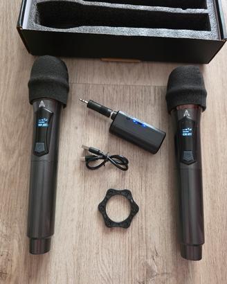 Set microfoni professionali wireless per karaoke