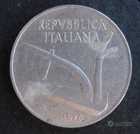 Moneta da 10 lire del 1976