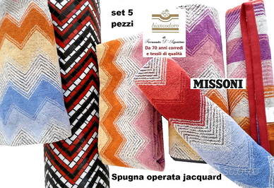 Set spugne 5 pezzi Missoni completo bagno