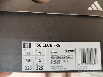 F50 Club FxG 36 2/3 nere e oro Adidas