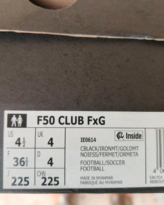 F50 Club FxG 36 2/3 nere e oro Adidas