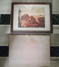 quadro(5)riproduzione veduta castello trezzo su ad