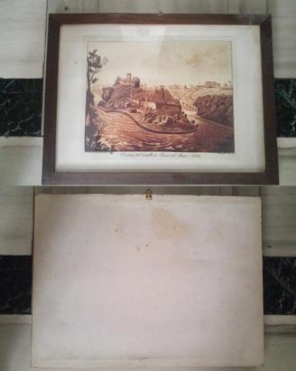 quadro(5)riproduzione veduta castello trezzo su ad