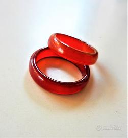 Coppia anelli color ambra