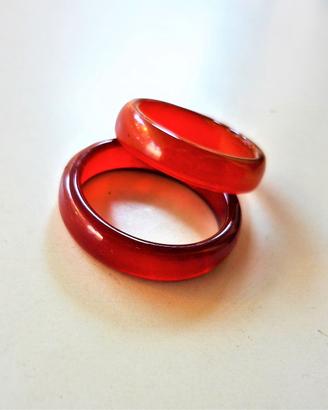 Coppia anelli color ambra