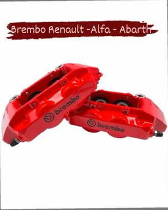 Pinze 4 pompanti Brembo 305 x Abarth Alfa Renault 