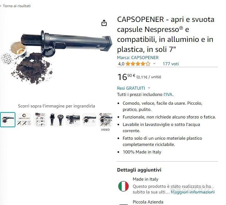 Utensile caffè nespresso NUOVO svuotacapsule - Elettrodomestici In vendita  a Vicenza