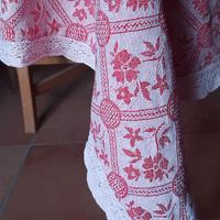 Tovaglia merletto intarsi uncinetto Natale