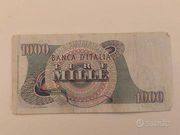 banconota da1000 liredella Banca d'Italia 