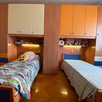 Cameretta ponte 2 letti+parete libreria scrivania