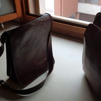 Borsa in cuoio tracolla con pattina frontale