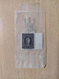 MARCA DA BOLLO da 500 Lire - Filigrana a stelle