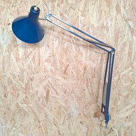 Lampada Industriale Vintage LUX0 Blu Morsetto