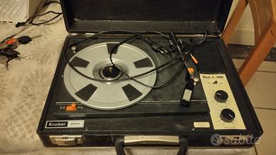 giradischi a valigetta perfettamente funzionante 