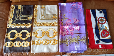 Foulard donna fantasie colorate 4 pezzi
