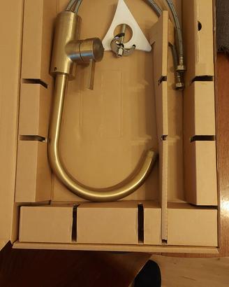 Rubinetto cucina ottone con miscelatore