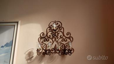 8 APPLIQUE ORIGINALI VINTAGE IN  OTTONE E BRONZO