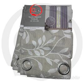 Coppia Tende "Foglia" Raso 